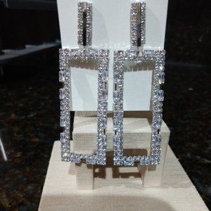 Statement Clear Crystal Earrings